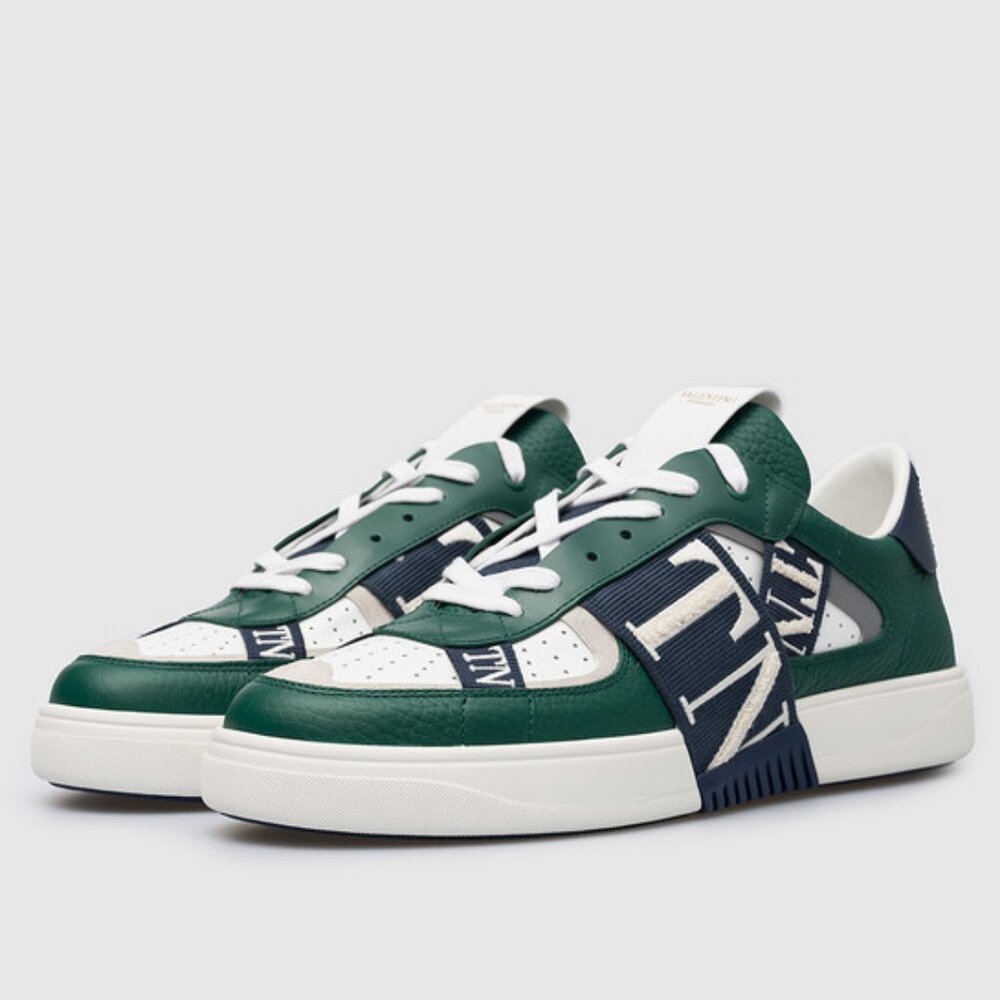 NIB$1150 Valentino Garavani VL7N LOGO Green /White Low-Top Sneakers 46 (13)